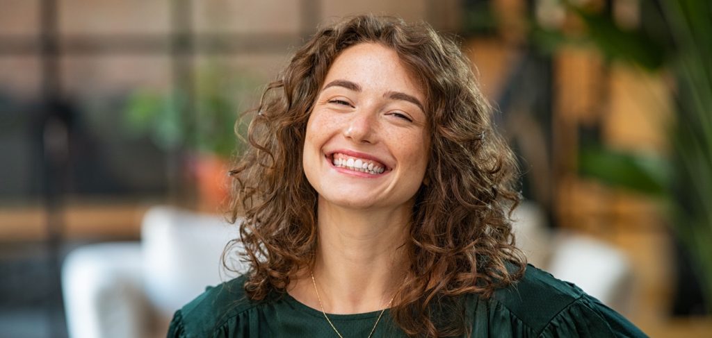 young woman smiling