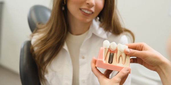artificial teeth at the dentist